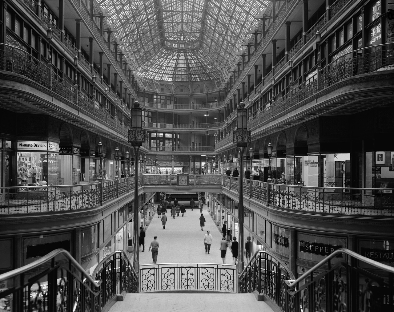 department store shopping centre arcades free photo