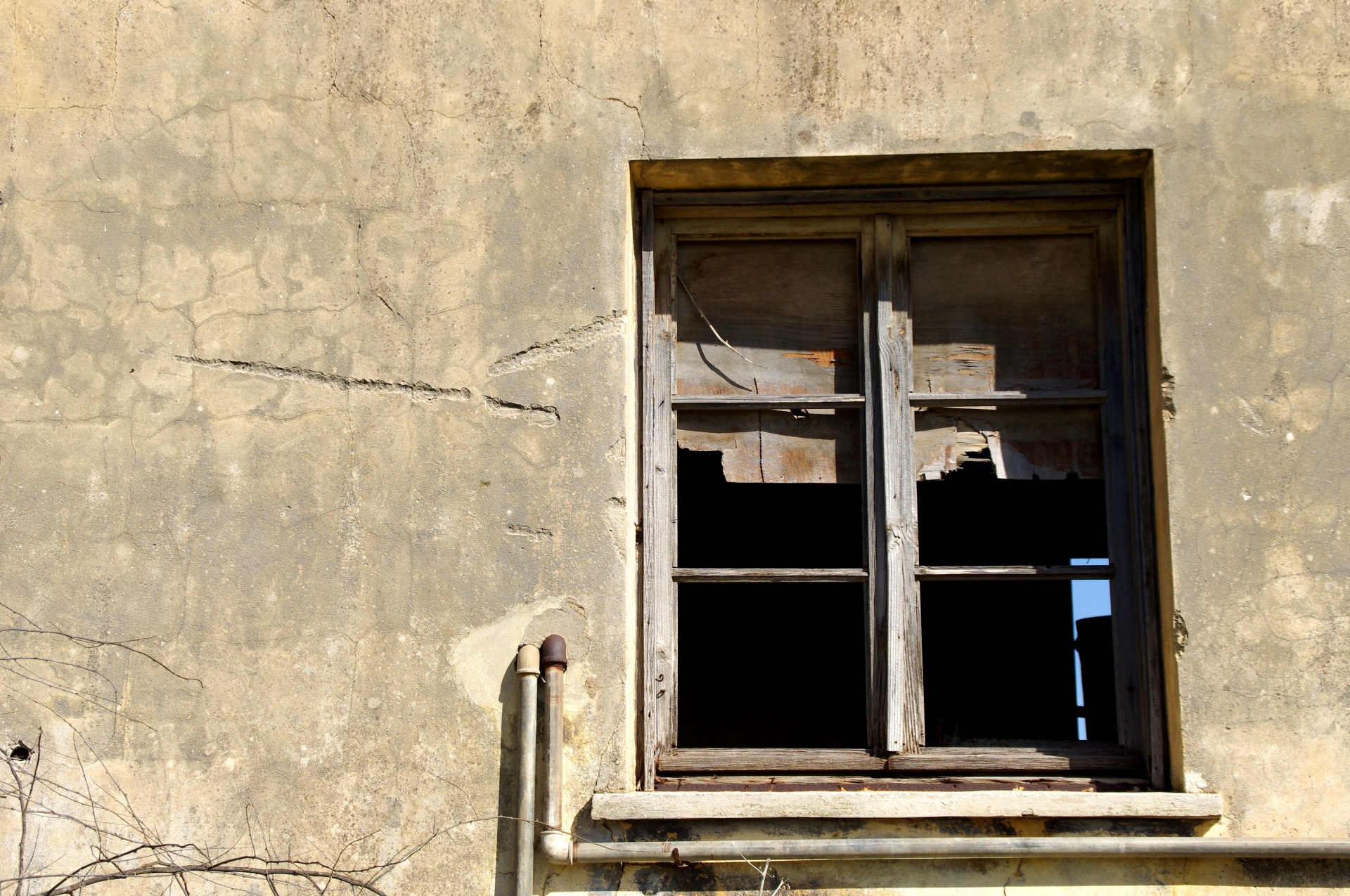derelict window abandoned free photo