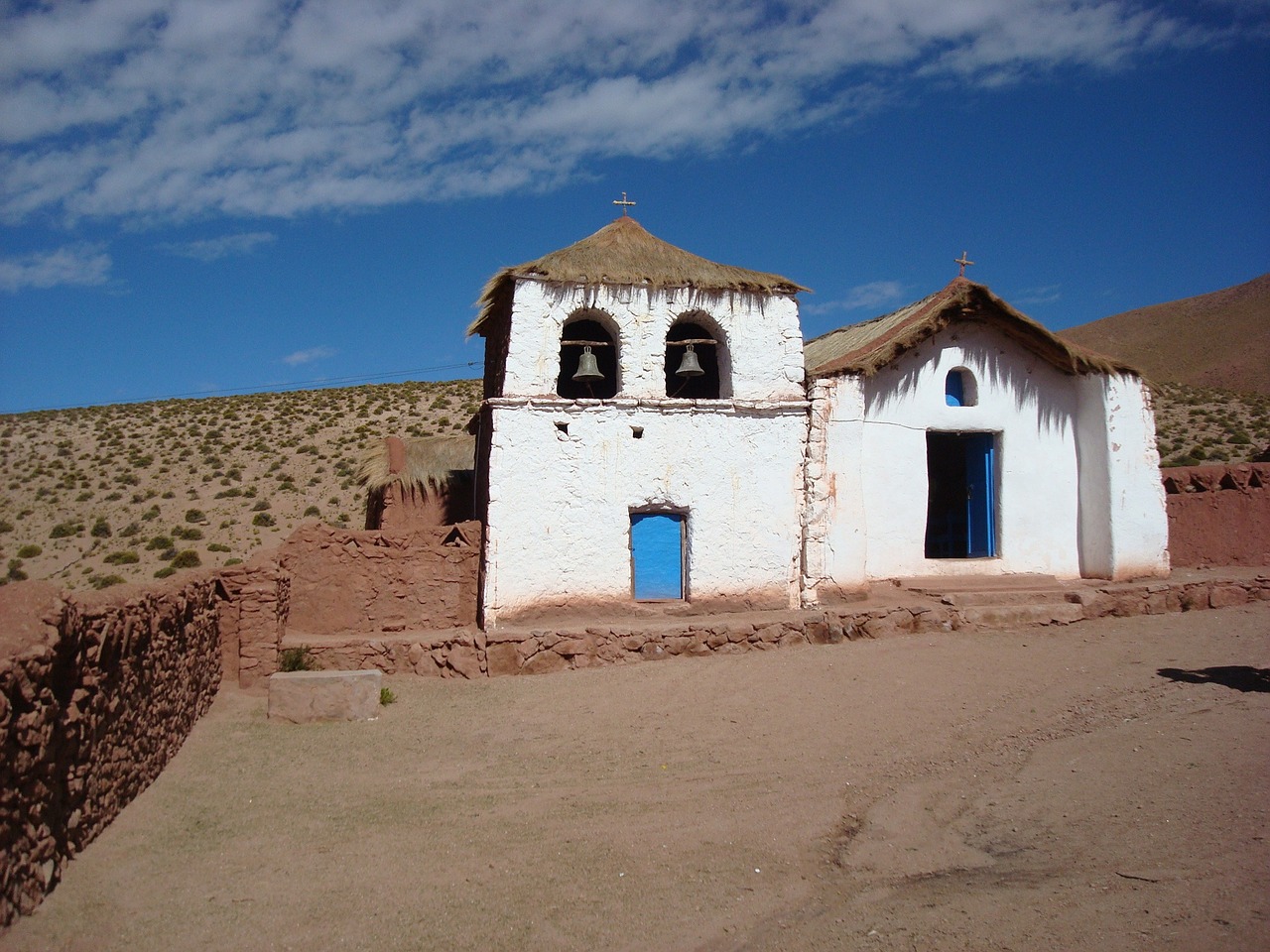 desert church clouds free photo