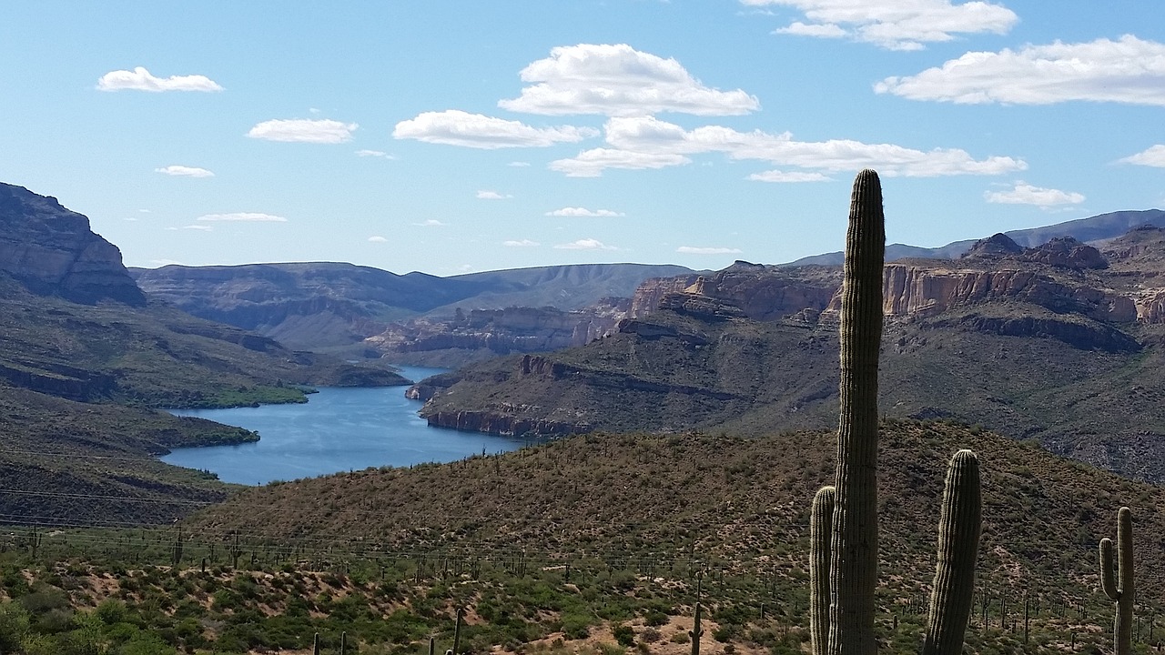 desert lake landscape free photo