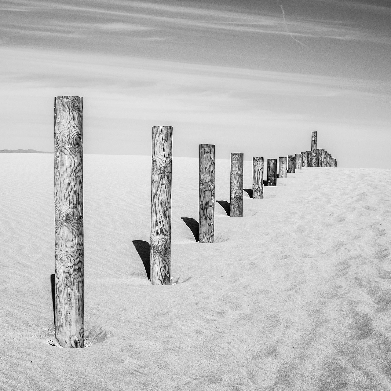 desert black and white distant free photo