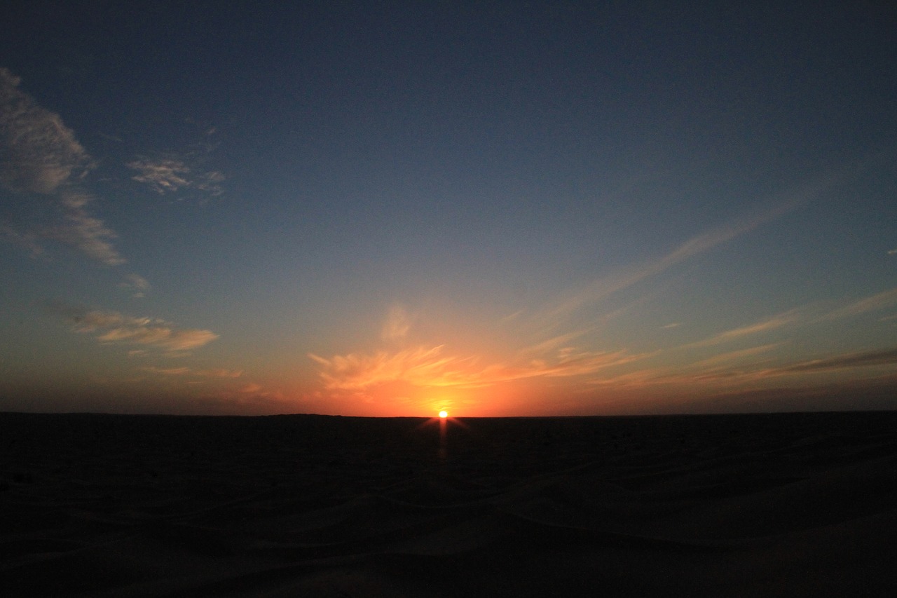 desert sunset tunisia free photo