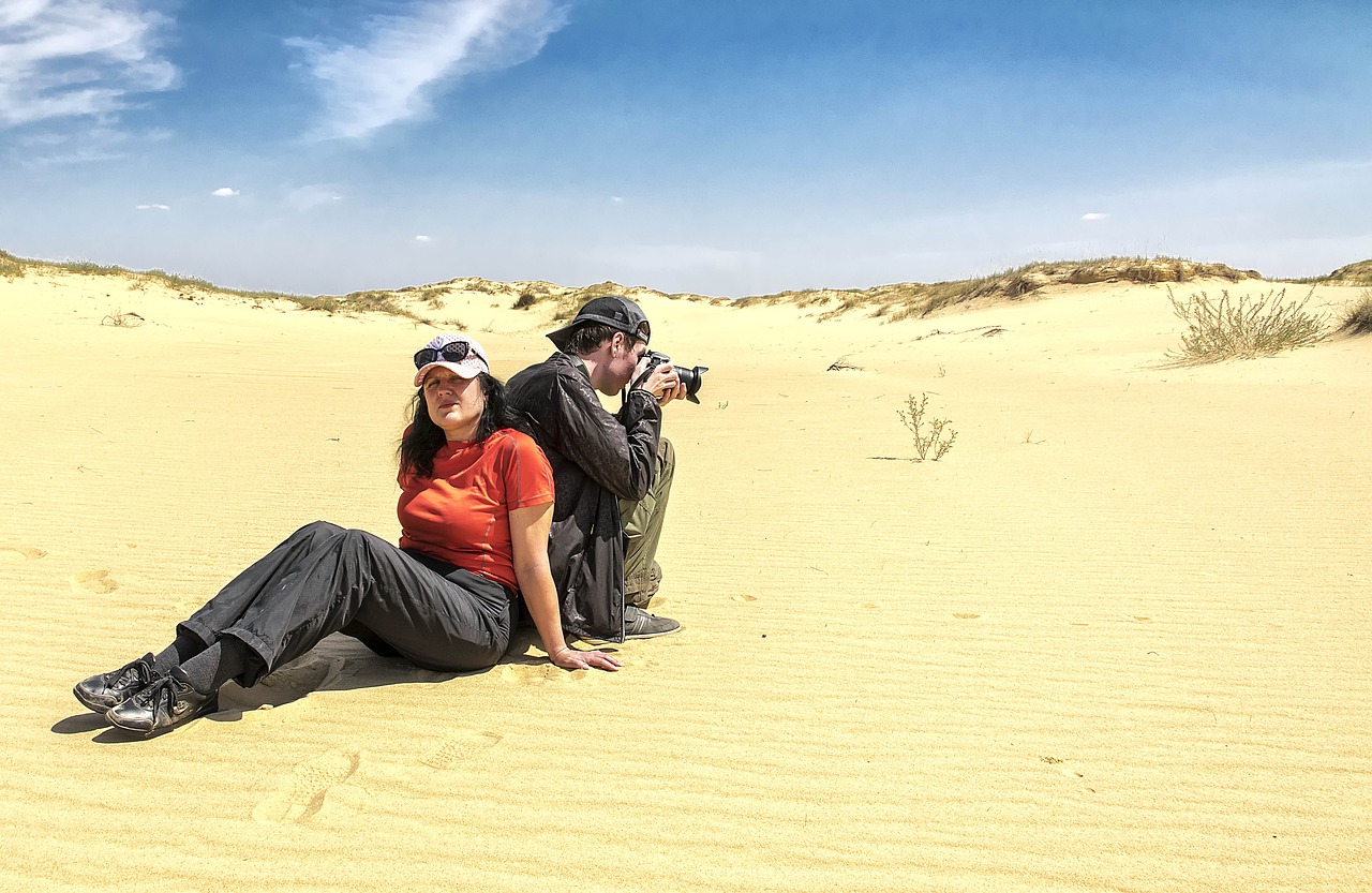 desert sand blue sky free photo