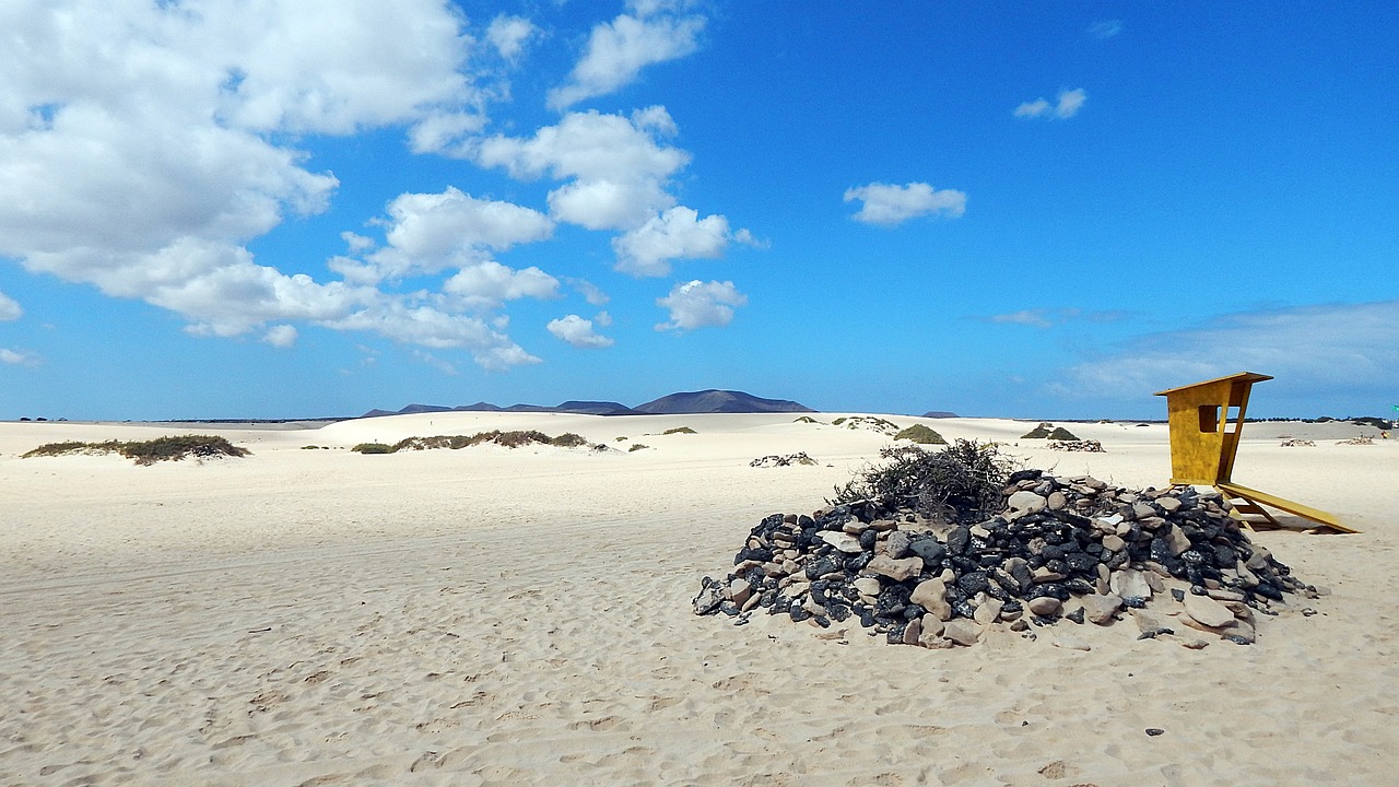 desert  canary islands  blue free photo