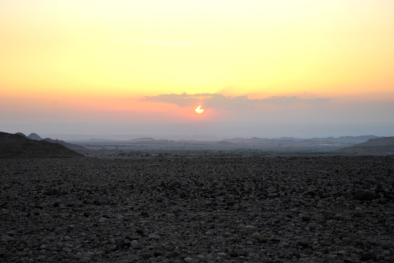 desert dana feynan sunset free photo