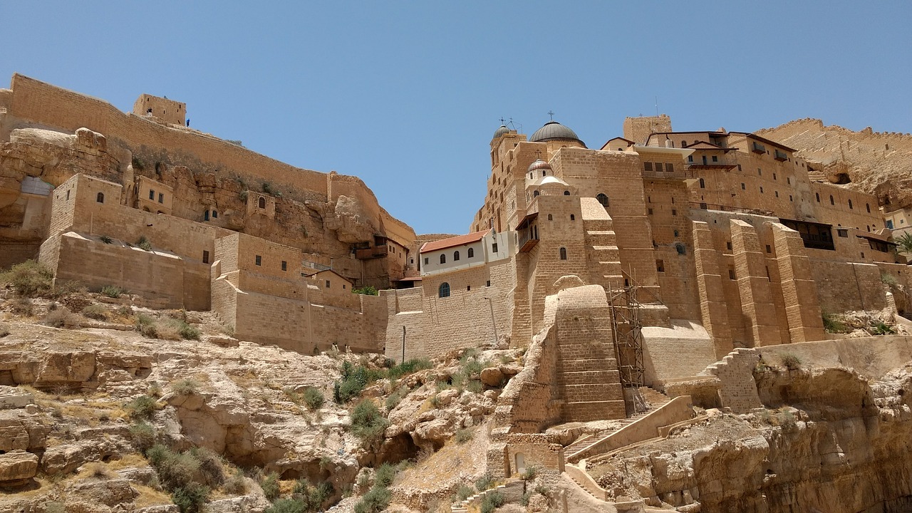 desert monastery  monastery  mar saba free photo