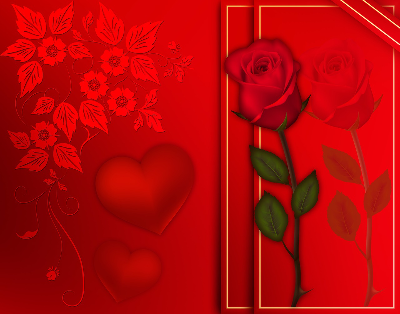 design romantic red free photo