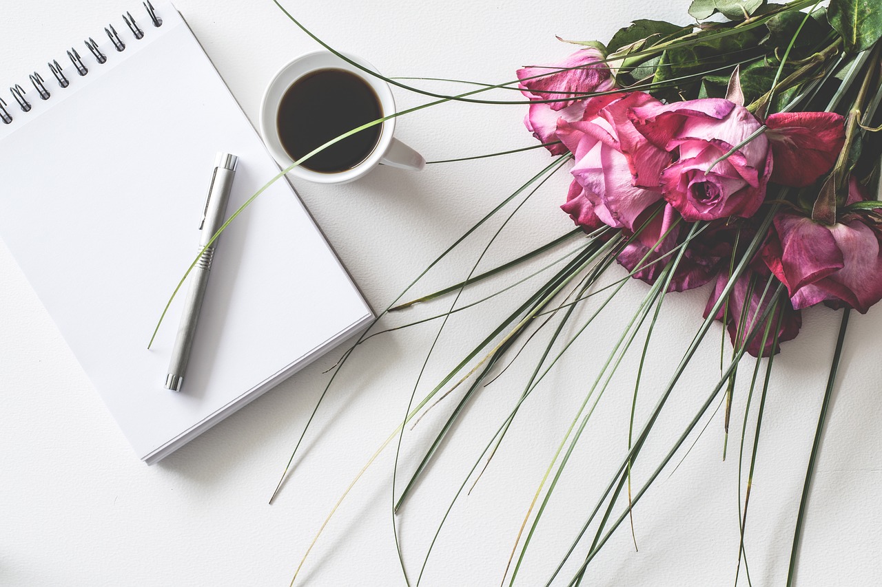 desk  notepad  coffee free photo