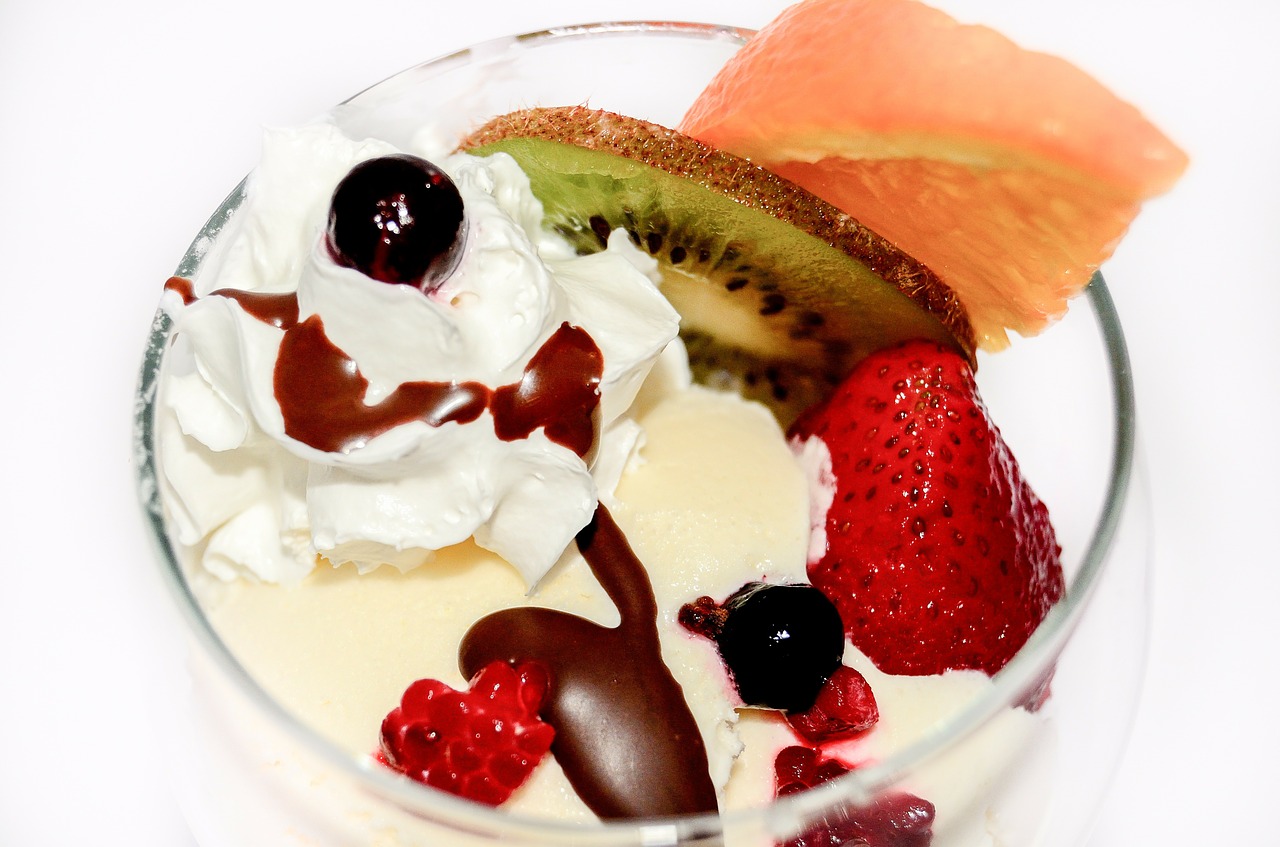 dessert ice cream fruit free photo