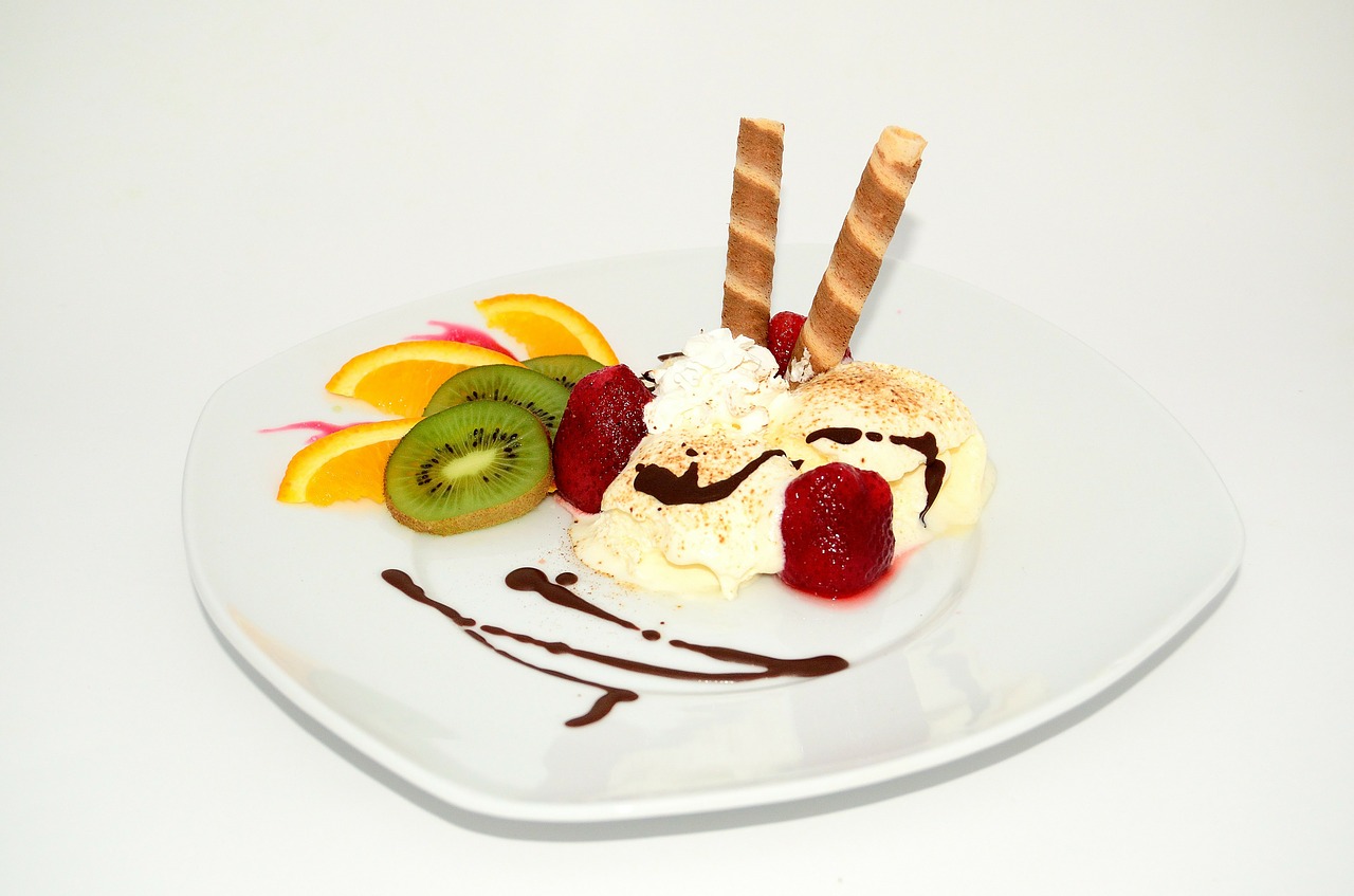 dessert ice cream fruit free photo