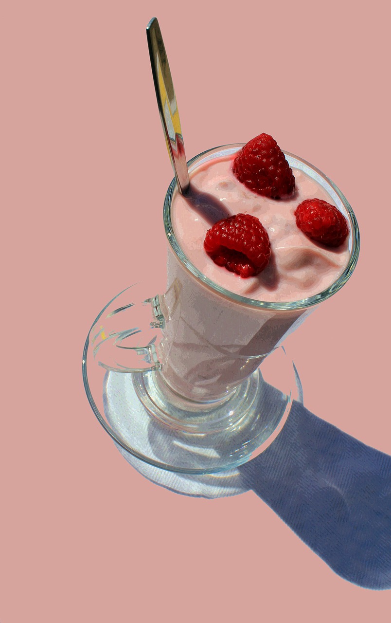 dessert  raspberry  cream free photo