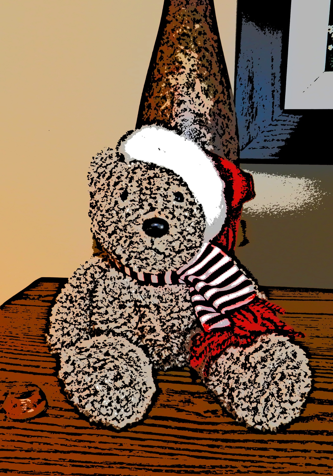 noel soft toy drawing free photo