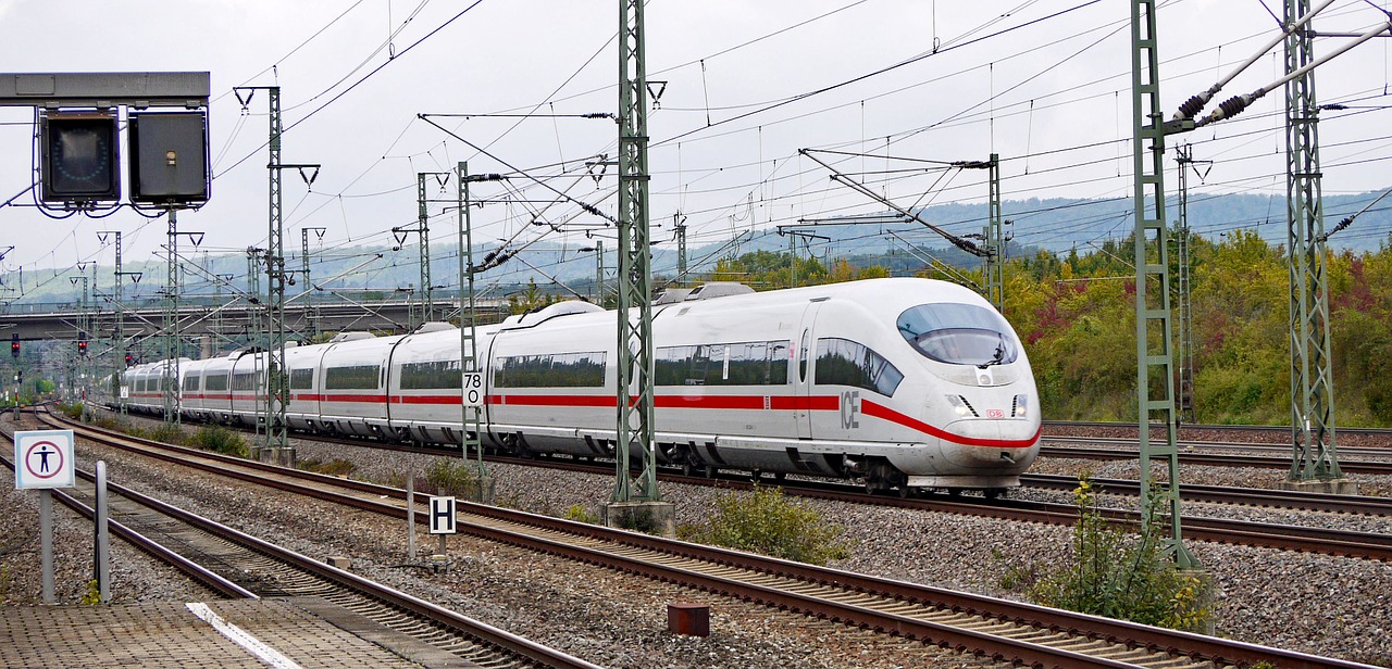 deutsche bahn ice high-speed rail line free photo