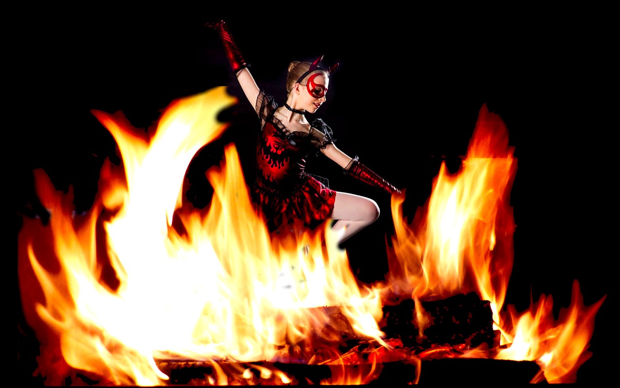 devil  fire  dance free photo