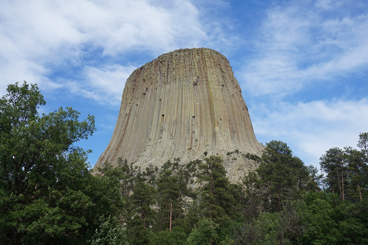 devils monument  national monument  wyoming free photo