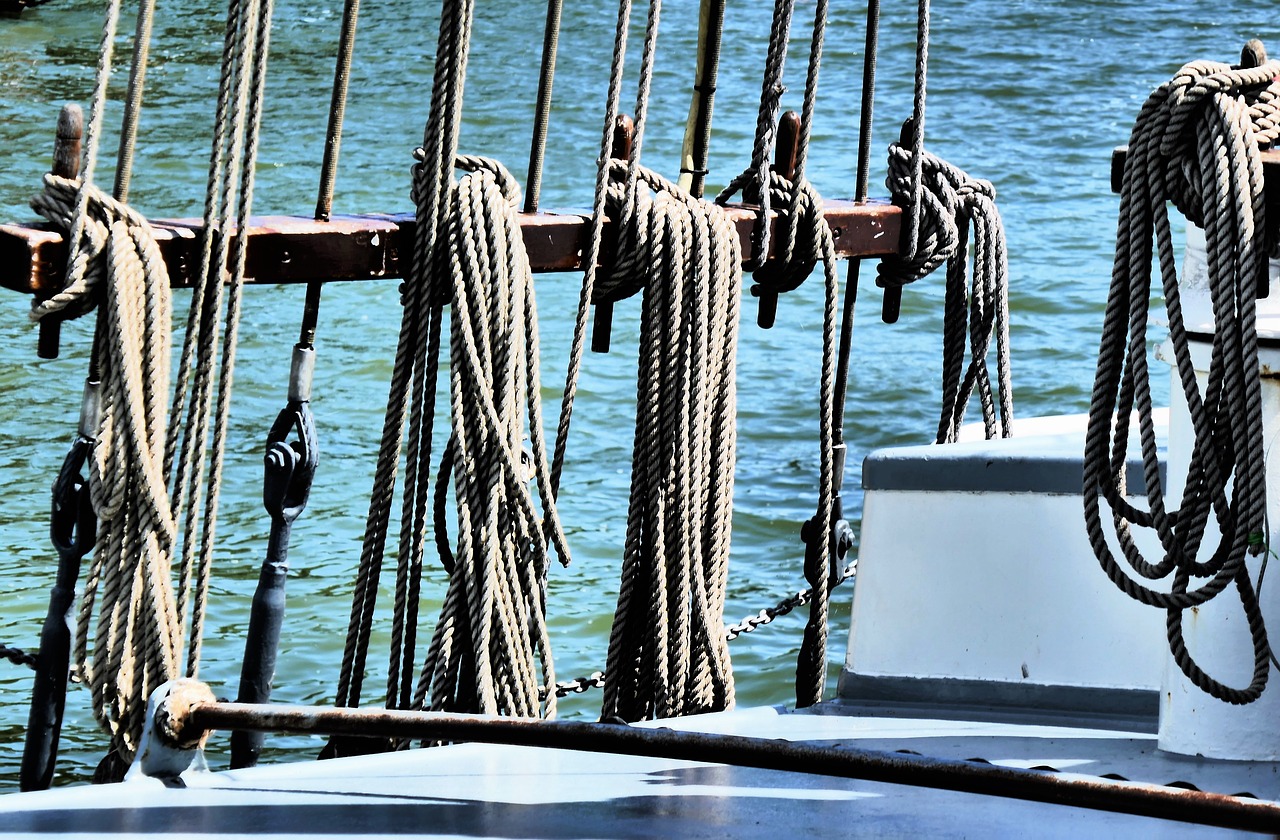 dew rope rigging free photo