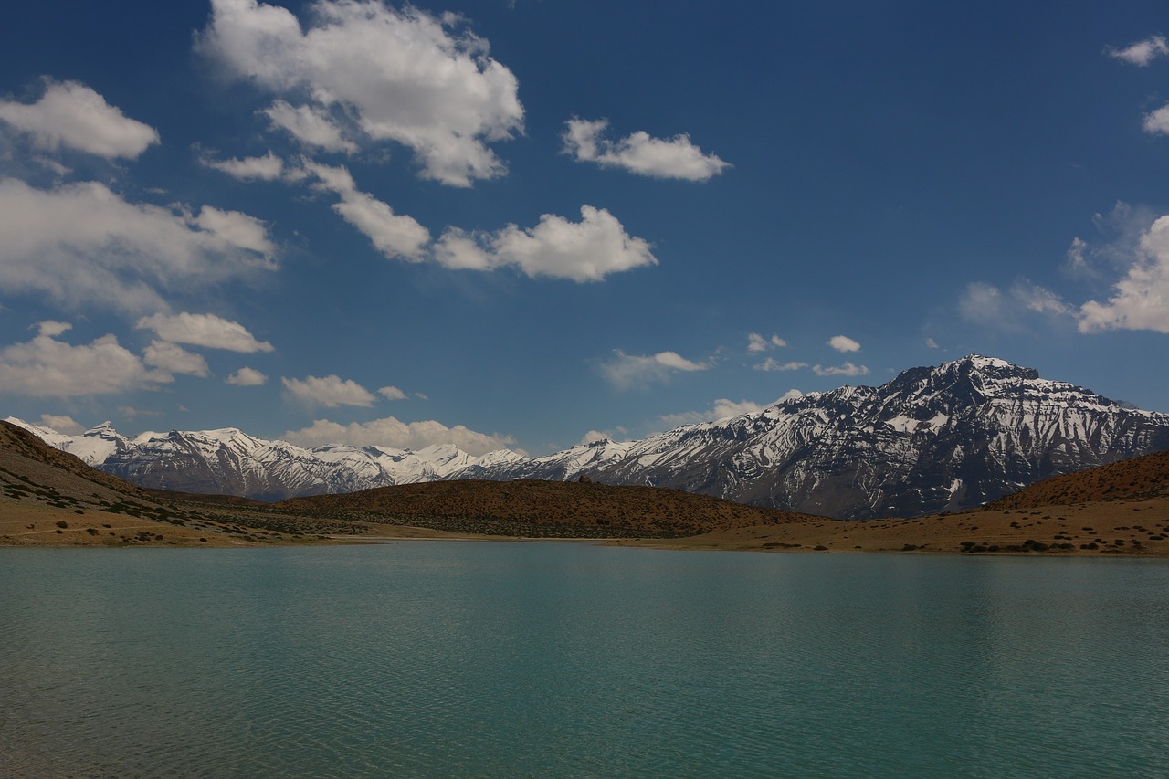 dhankar lake  himachal pradesh  spiti valley free photo