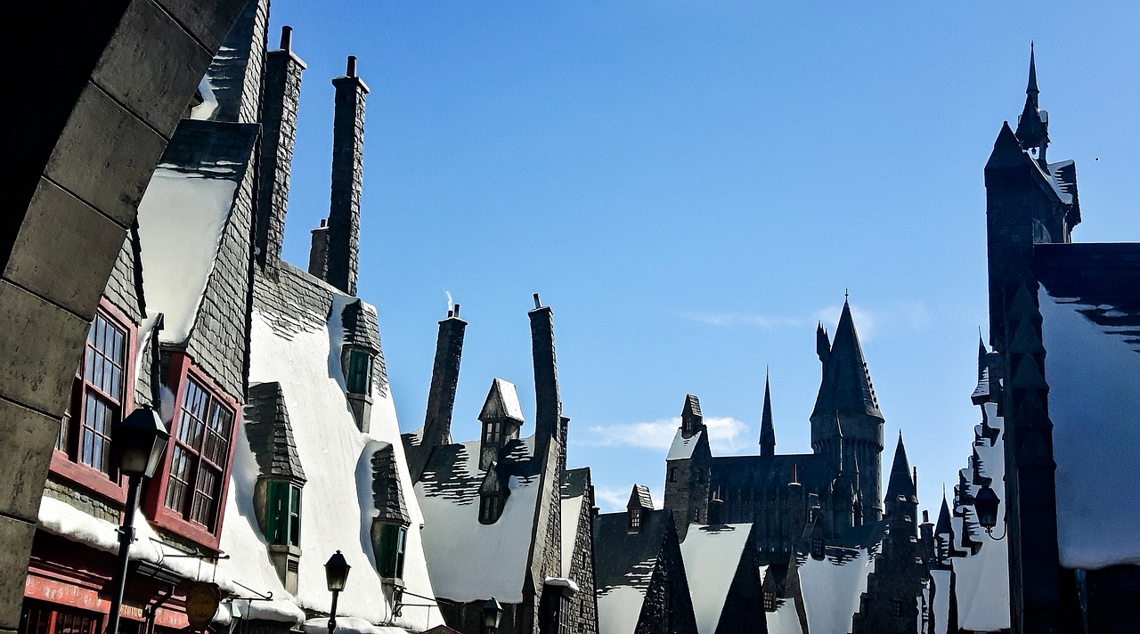 diagon alley harry potter roofs free photo