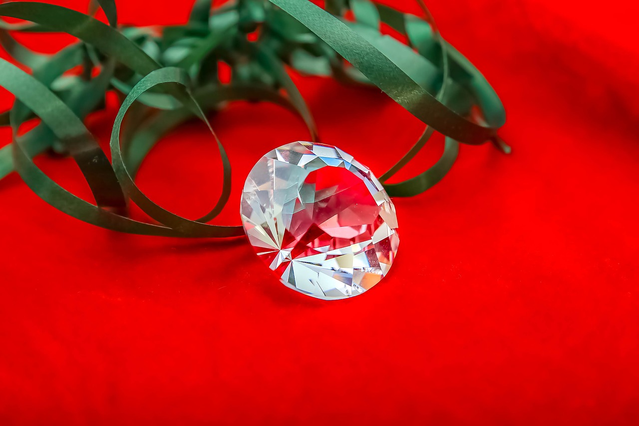diamond jewelry red background free photo