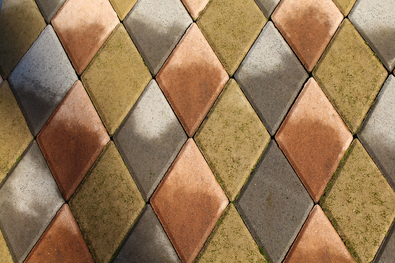 diamond-shaped tiles tiles flooring free photo