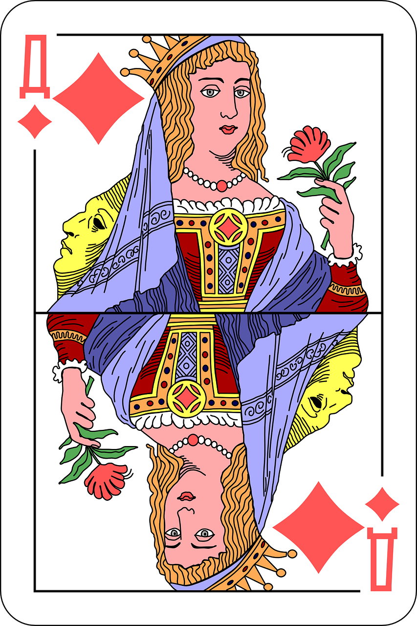 diamonds queen deck free photo