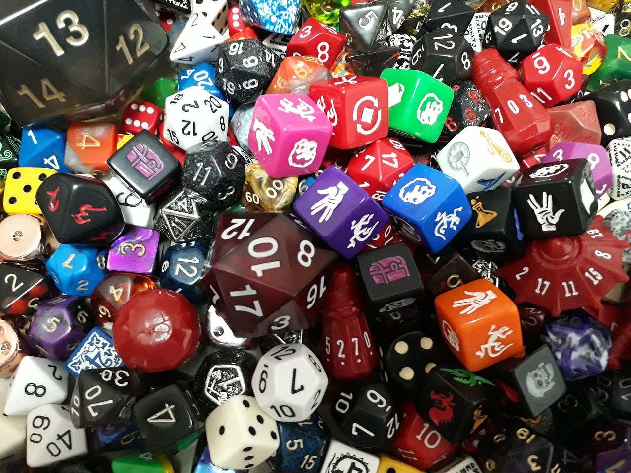 dice d20 game free photo
