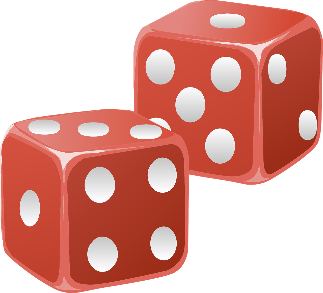 dice red cubes free photo