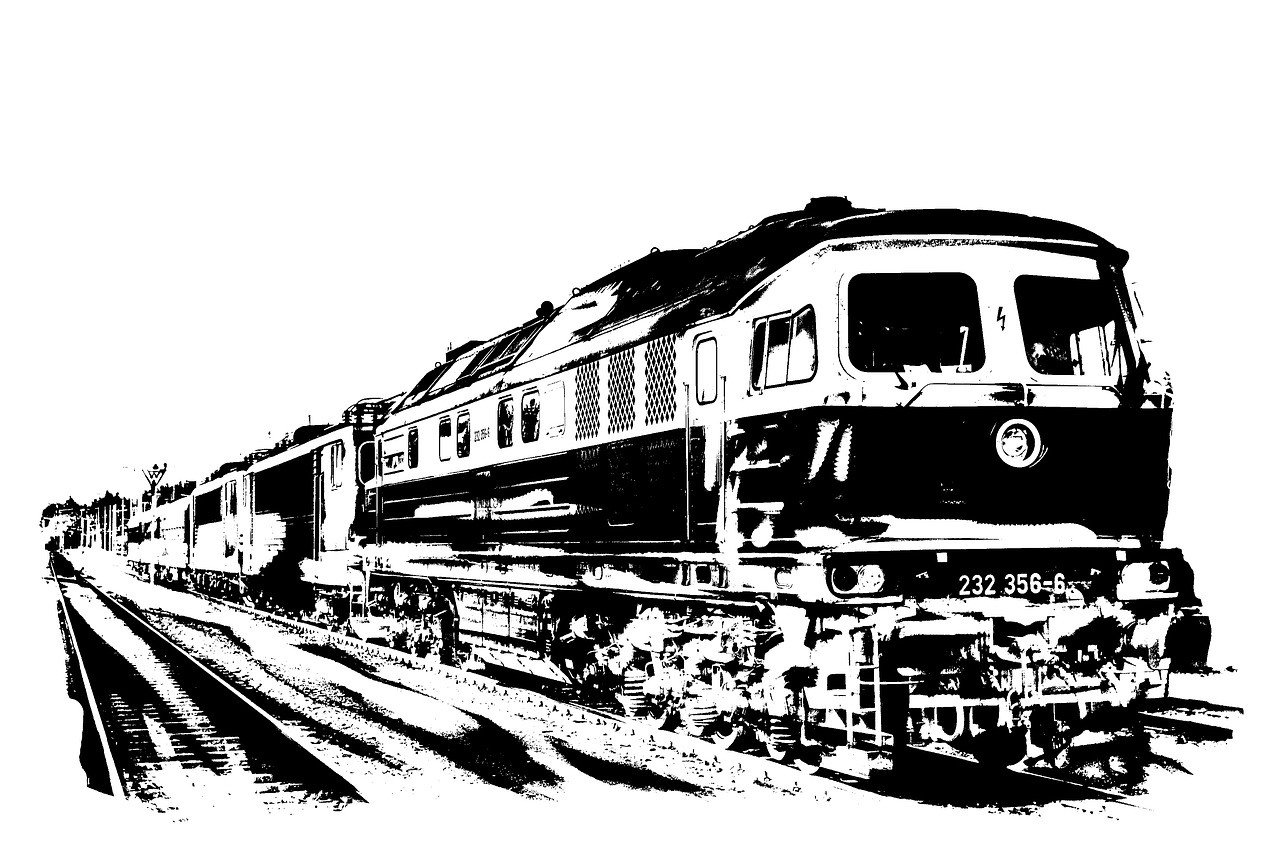 diesel locomotive monochrome railway free photo
