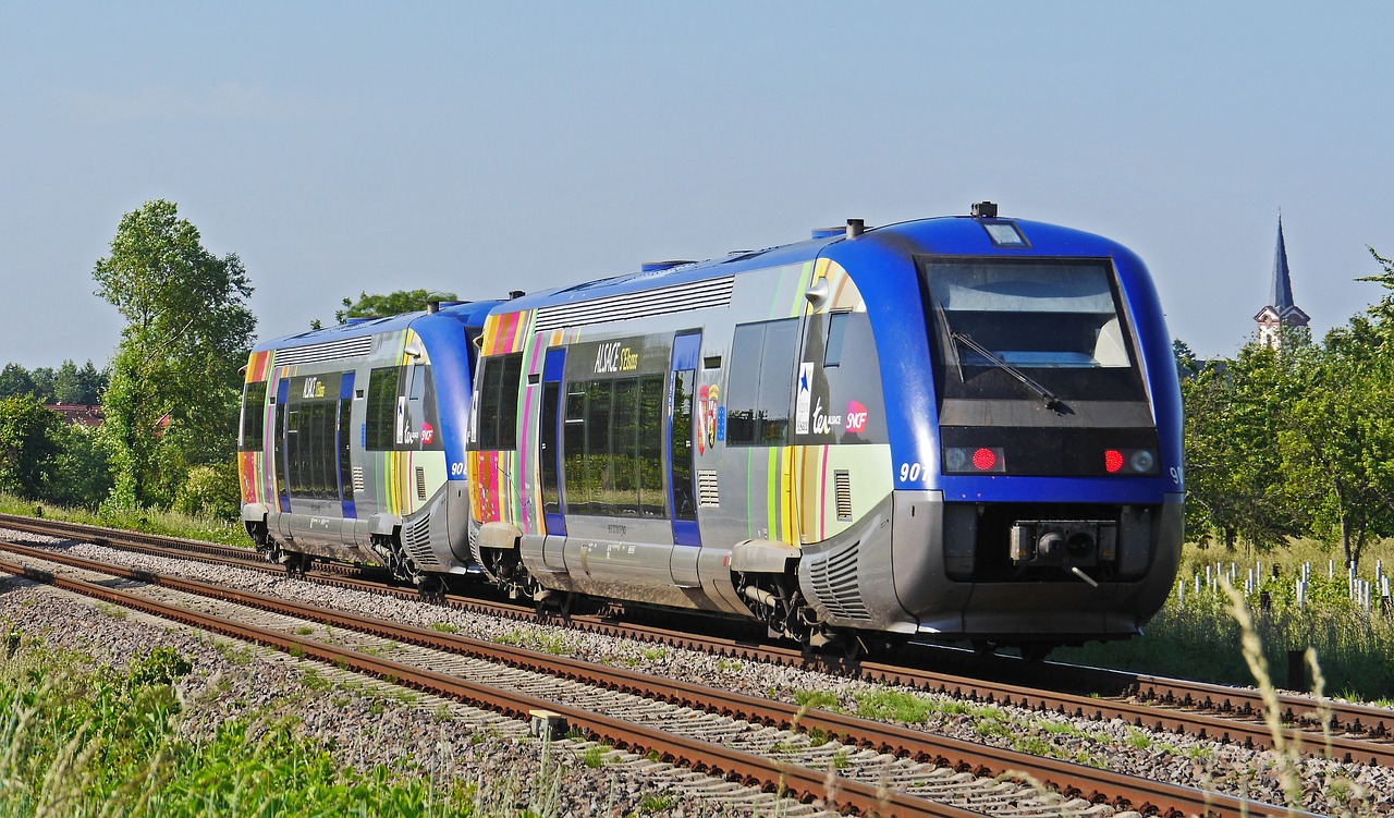 diesel railcar colorful sncf free photo