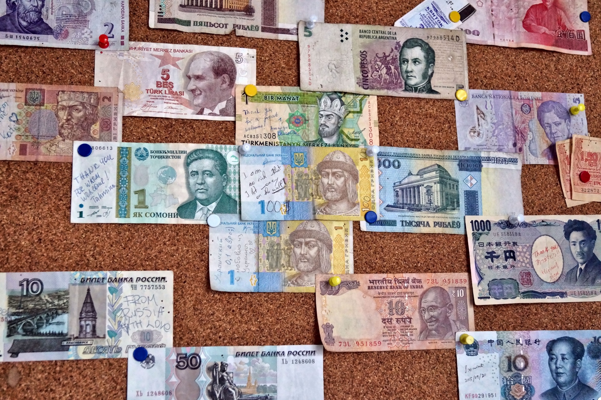 Download Free Photo Of Different countries money banknotes different 