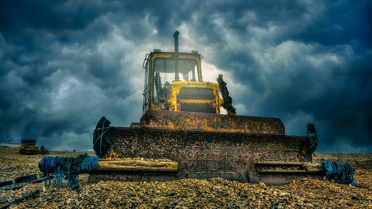 digger heavy machine bulldozer free photo