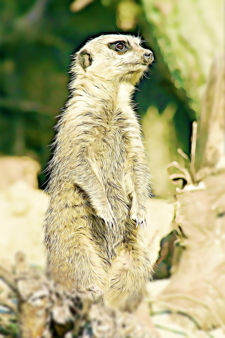 digital graphics meerkat free photo