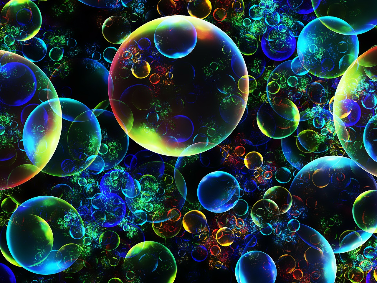 Разноцветные пузырики