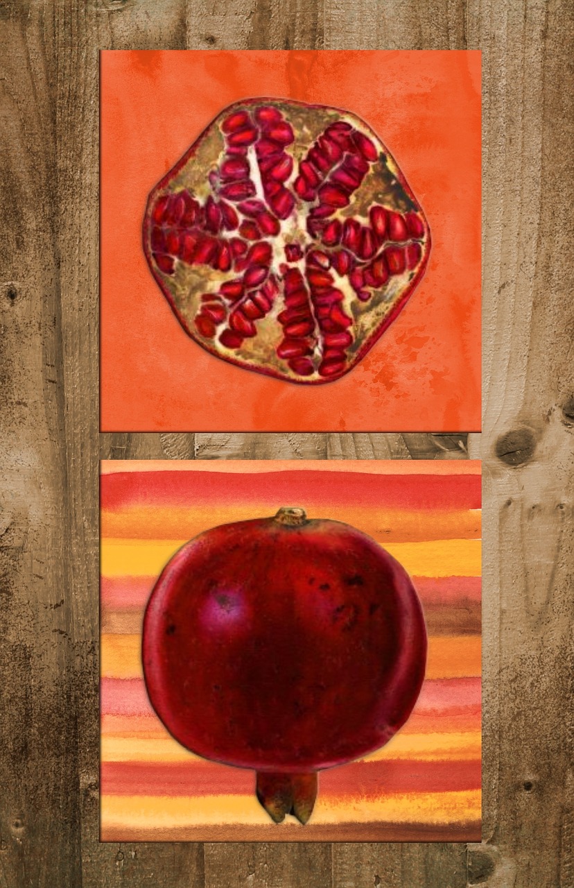 digital art pomegranate kitchen free photo