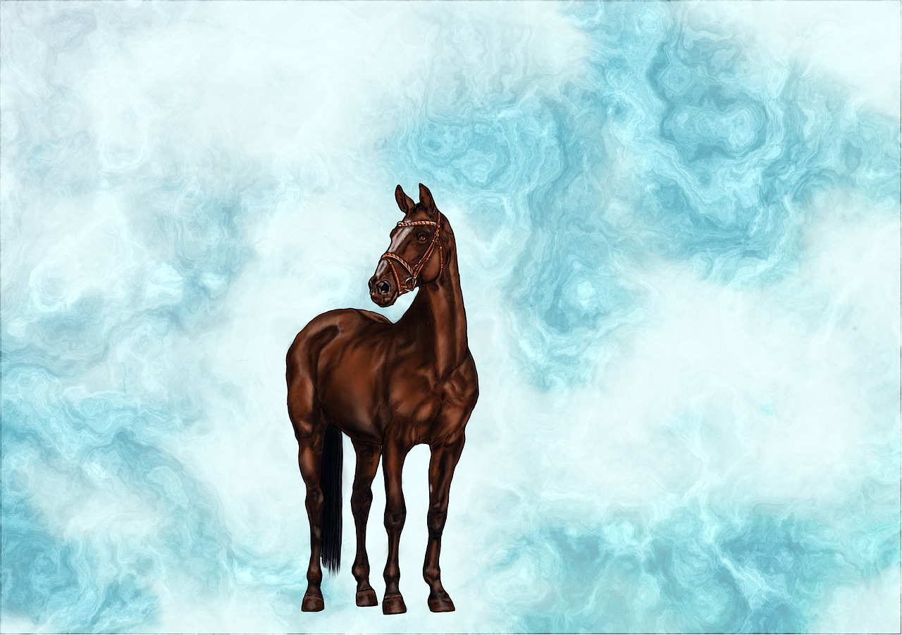 digital artwork painting horse free photo