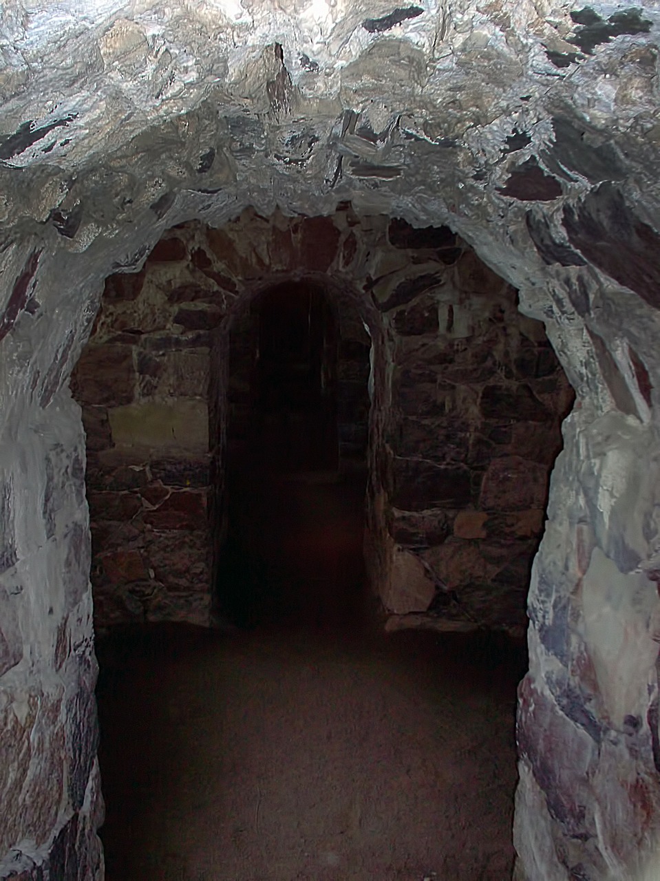 dim corridor fortress suomenlinna free photo