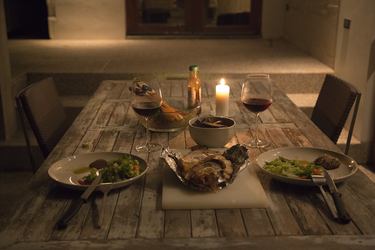 dinner candle romantic free photo
