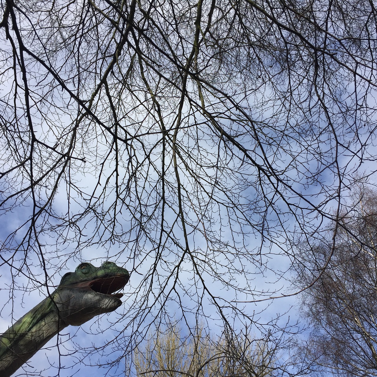 dinosaur sky trees free photo