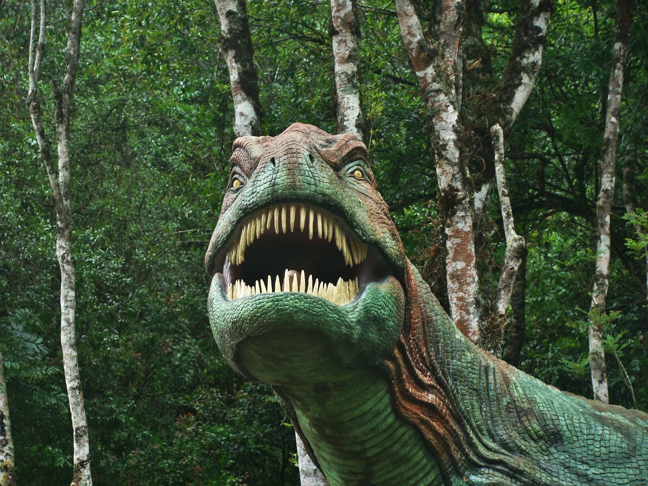 dinosaur forest ride free photo