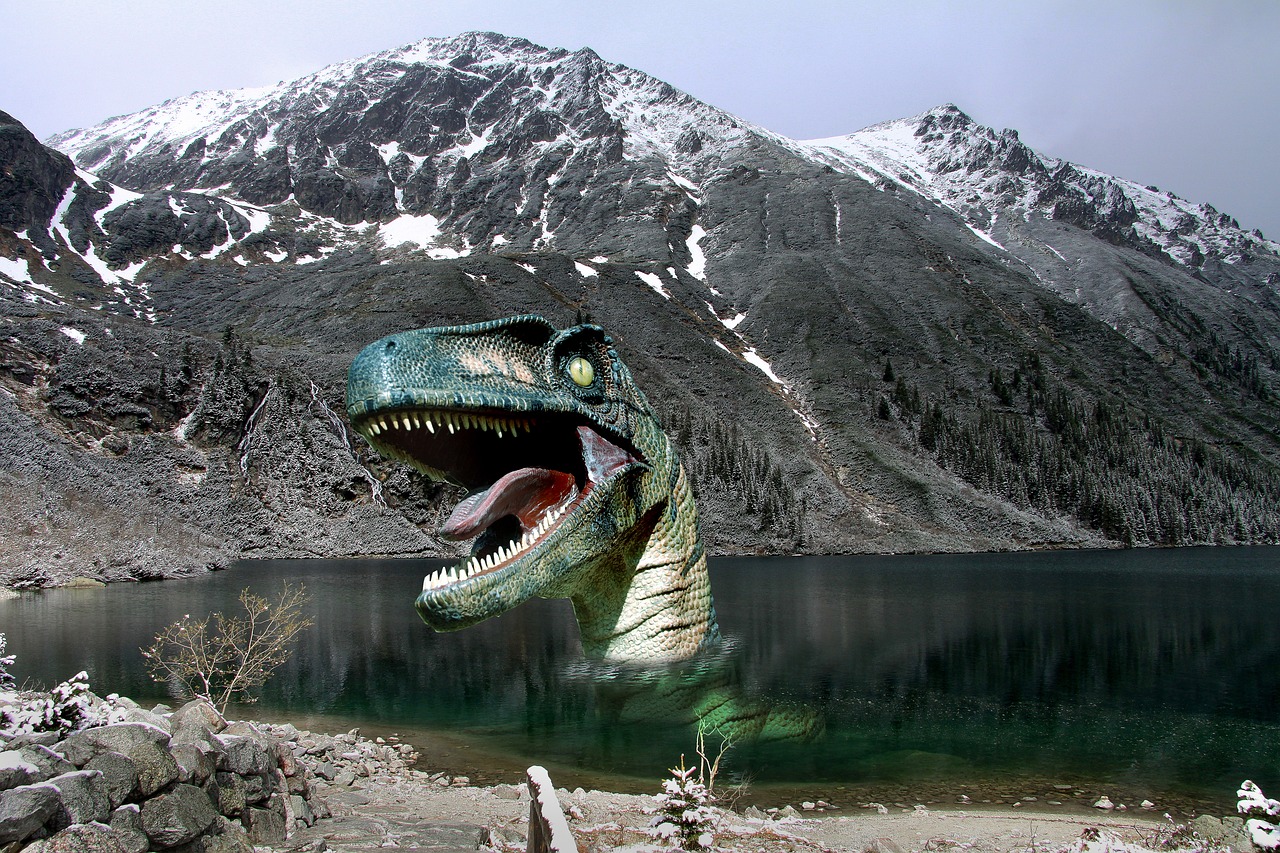dinosaur lake prehistory free photo