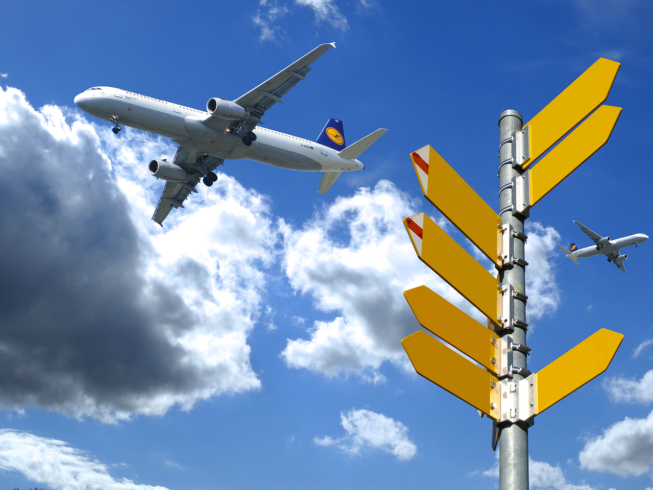directory signposts air routes free photo