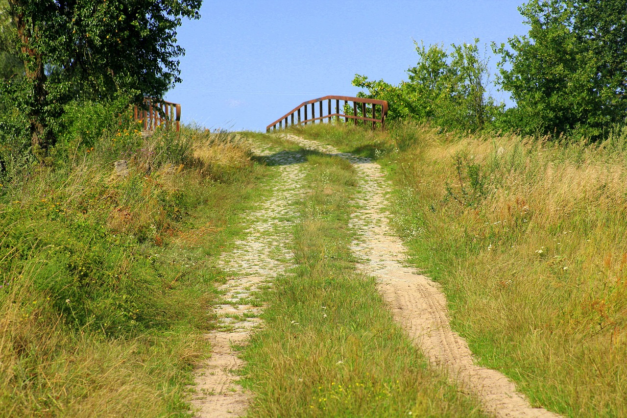 dirt road  bridge  spacer free photo