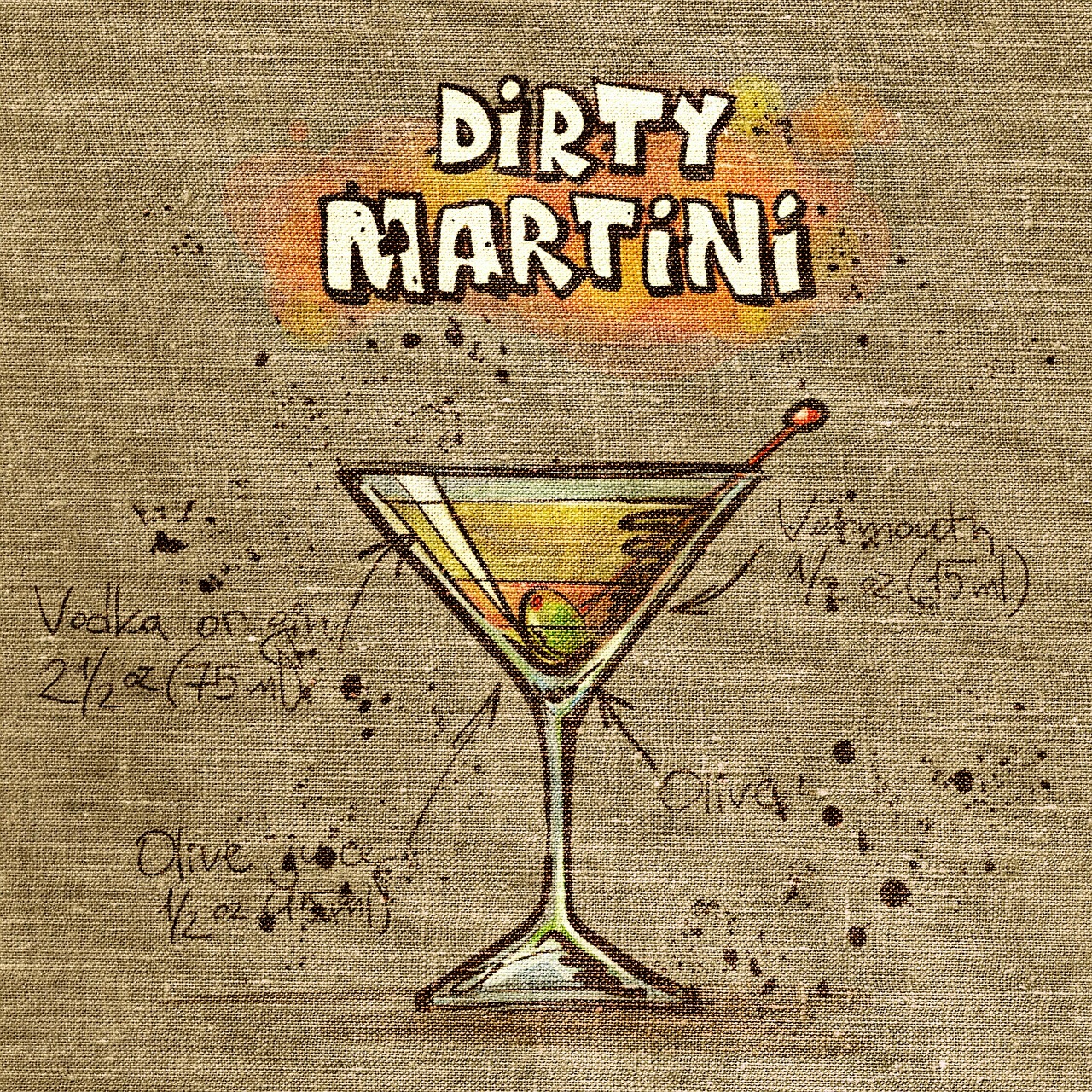 dirty martini cocktail drink free photo