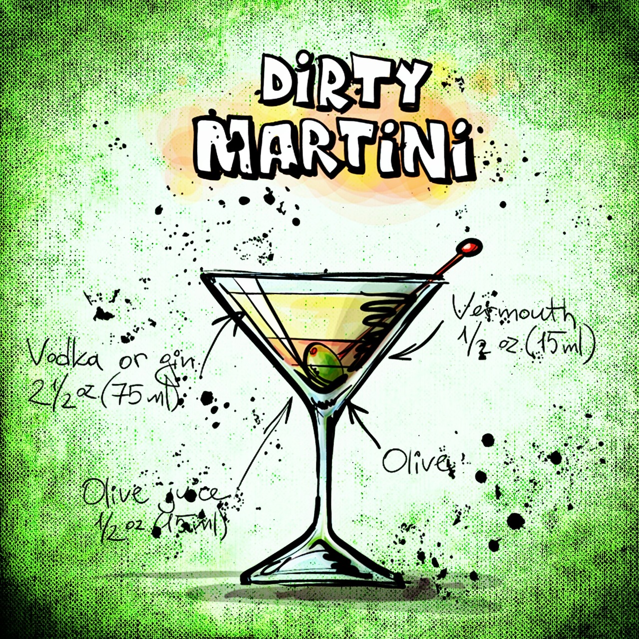 dirty martini cocktail drink free photo