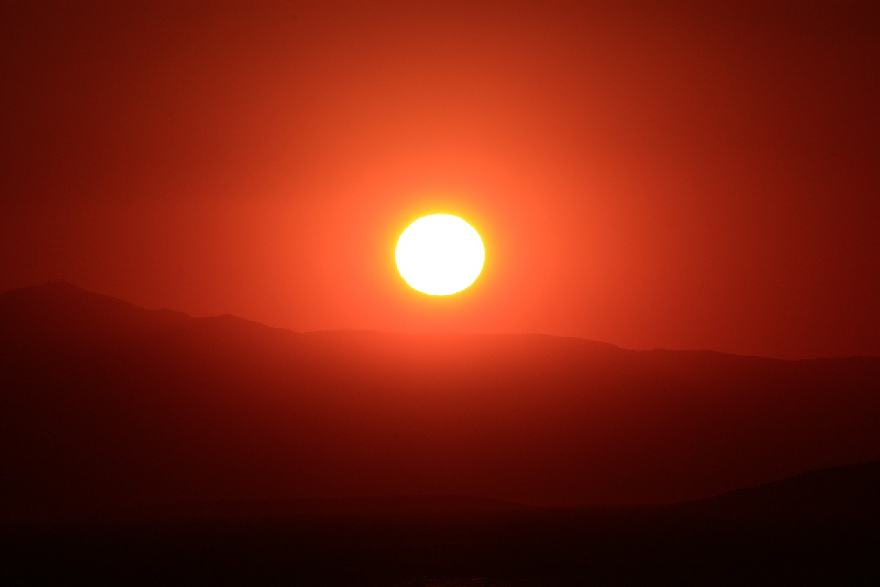 disc sun sunset orange free photo