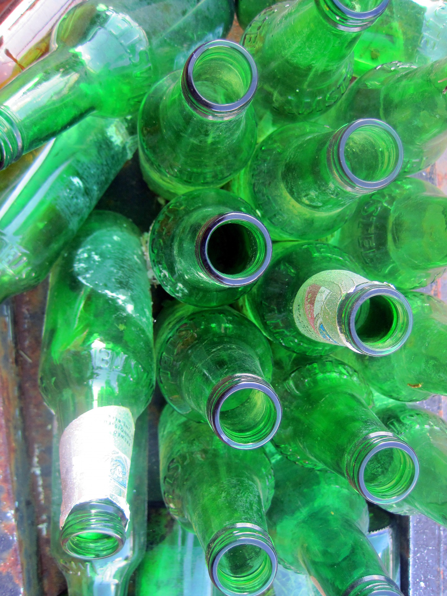 bottles old green free photo