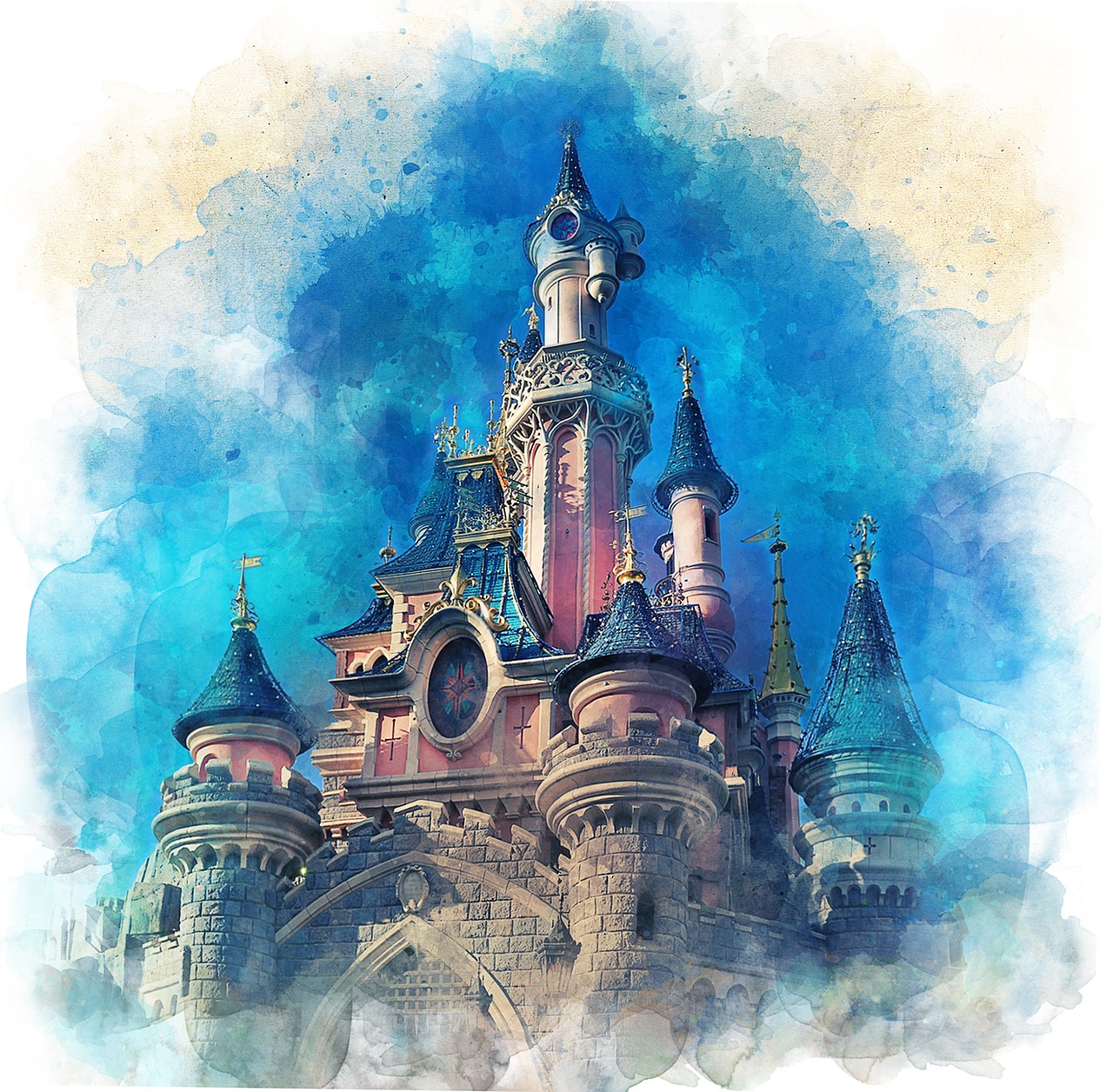 disneyland castle paris free photo