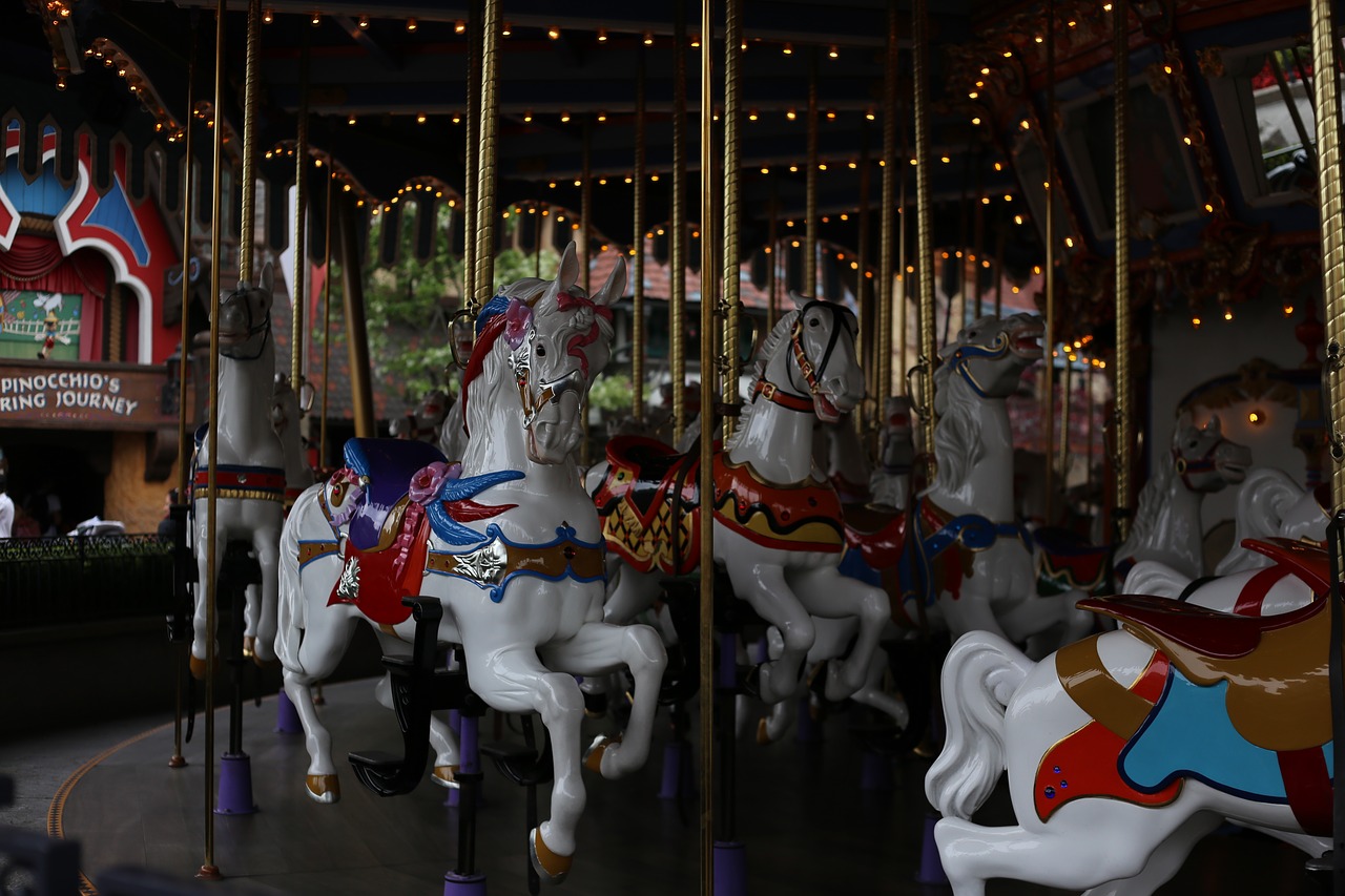 disneyland  carousel  horses free photo