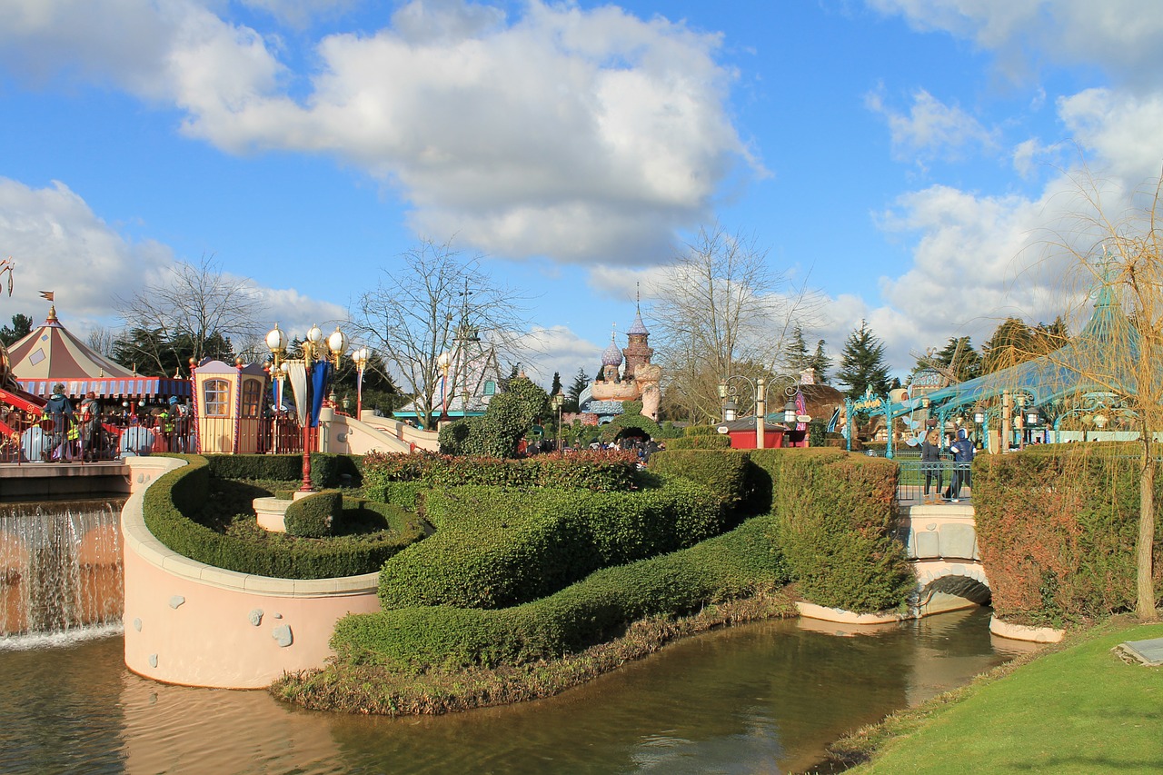 carousel pond waterfall free photo