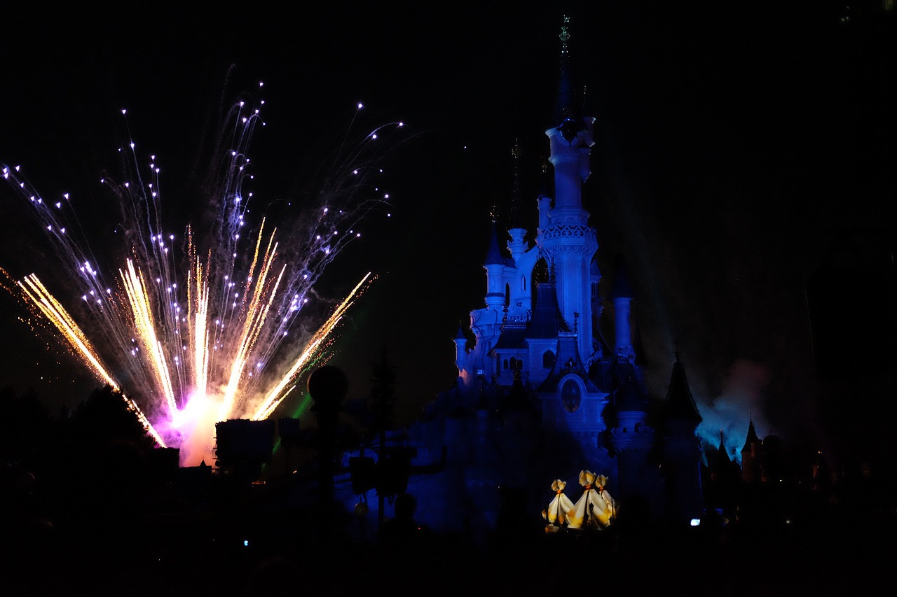 disneyland paris fireworks show free photo
